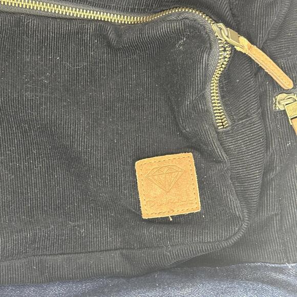 Diamond Supply Co. Corduroy Jean Black Backpack Skate Bag Hershel Vaschy - Picture 3 of 9